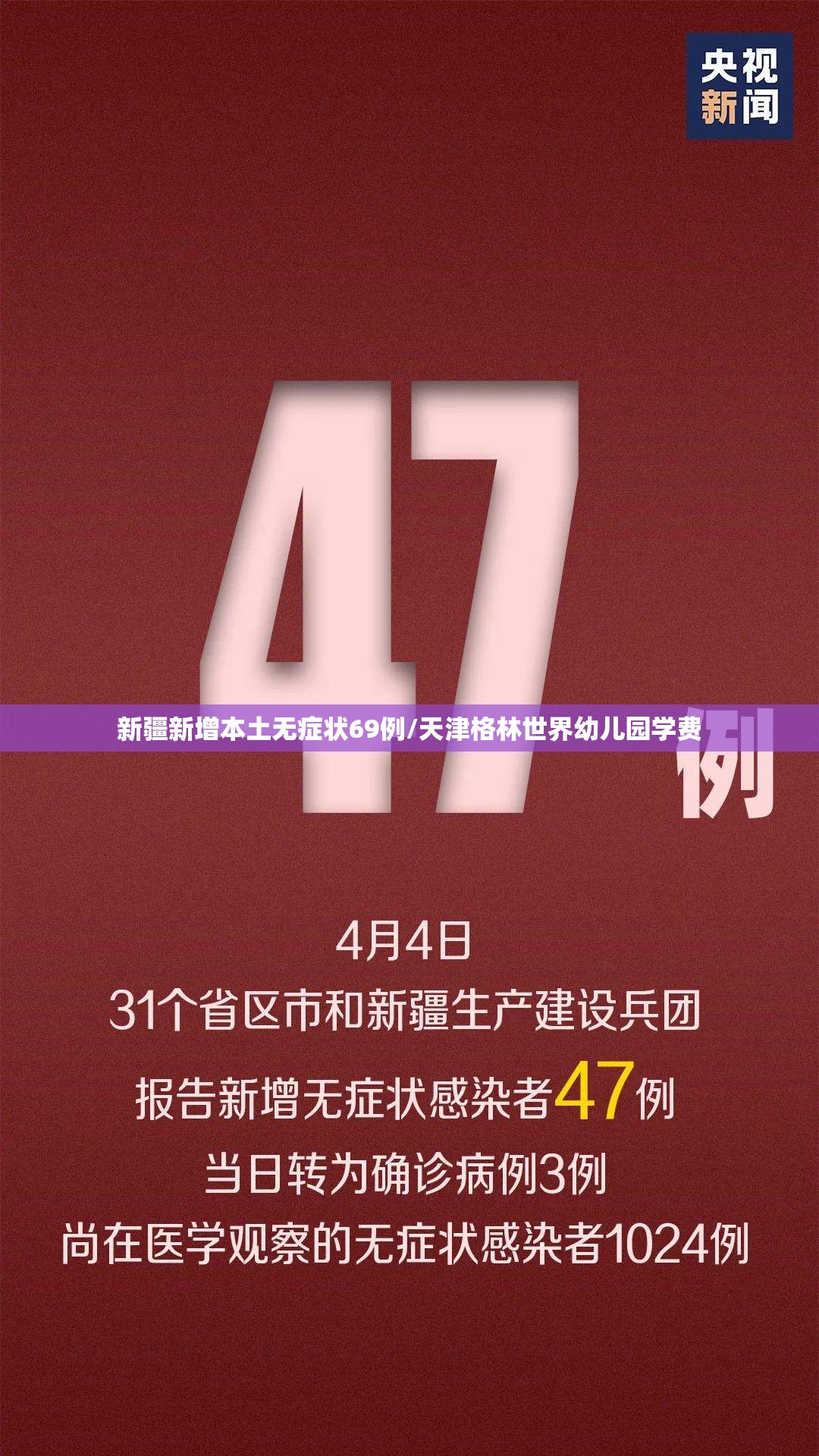 新疆新增本土无症状69例/天津格林世界幼儿园学费 新疆新增本土无症状69例/天津格林世界幼儿园学费