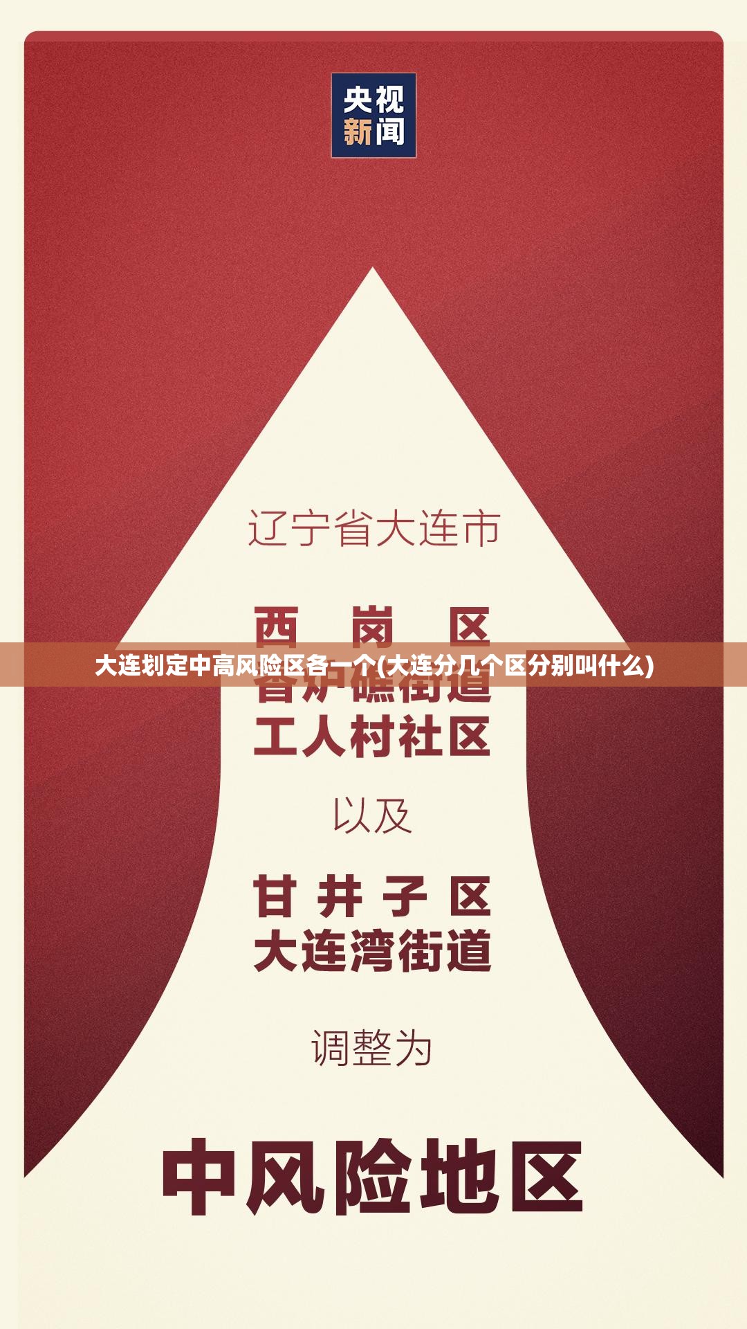 大连划定中高风险区各一个(大连分几个区分别叫什么) 大连划定中高风险区各一个(大连分几个区分别叫什么)