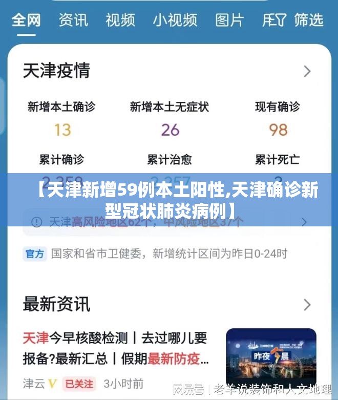 【天津新增59例本土阳性,天津确诊新型冠状肺炎病例】 【天津新增59例本土阳性,天津确诊新型冠状肺炎病例】