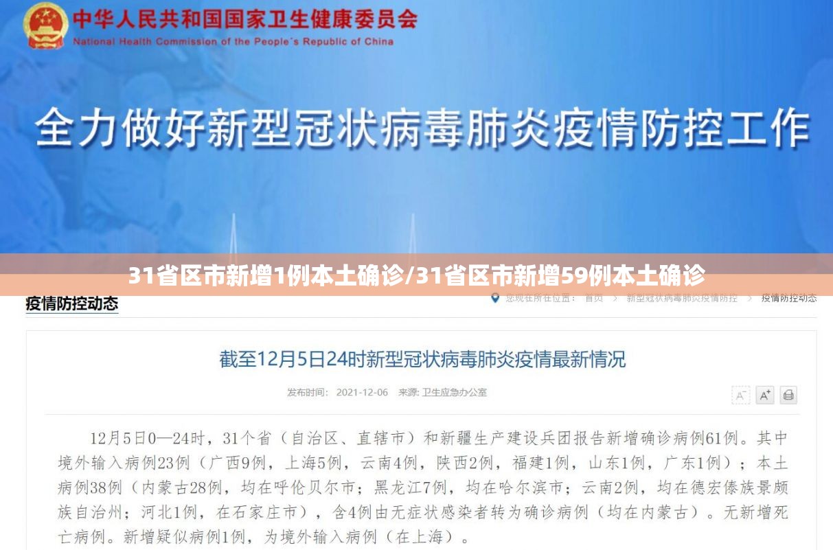 31省区市新增1例本土确诊/31省区市新增59例本土确诊 31省区市新增1例本土确诊/31省区市新增59例本土确诊