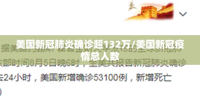 美国新冠肺炎确诊超132万/美国新冠疫情总人数 美国新冠肺炎确诊超132万/美国新冠疫情总人数