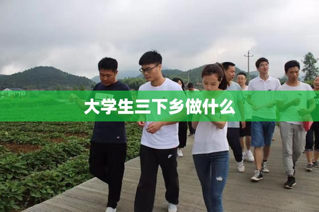 大学生三下乡做什么/大学生三下乡值不值得去