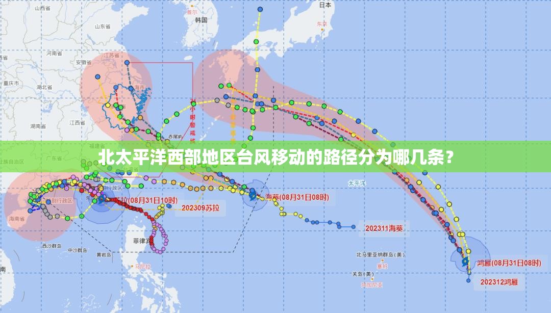 北太平洋西部地区台风移动的路径分为哪几条？