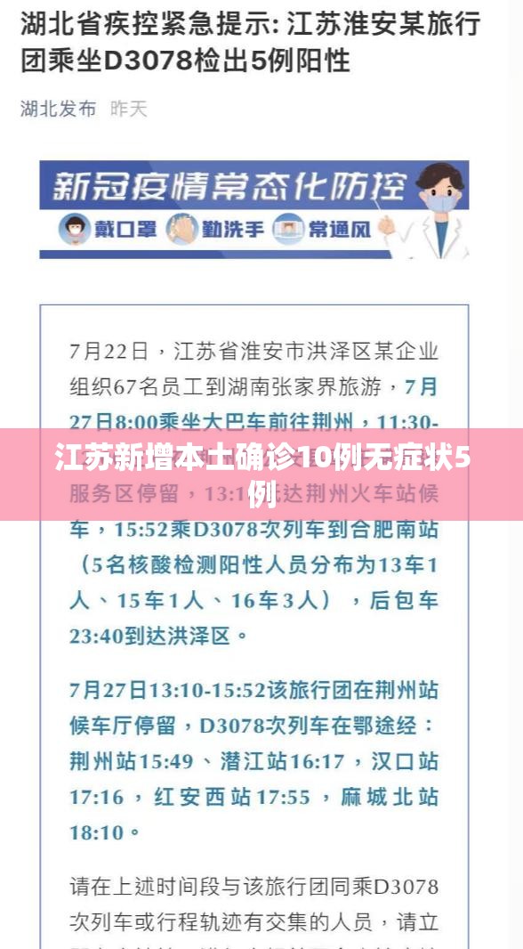 江苏新增本土确诊10例无症状5例(江苏新增本土确诊10例无症状5例是哪里的) 江苏新增本土确诊10例无症状5例(江苏新增本土确诊10例无症状5例是哪里的)