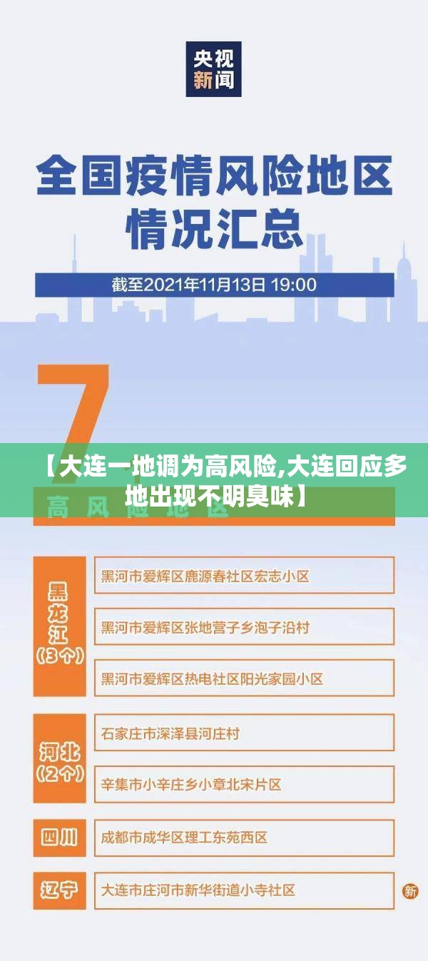 【大连一地调为高风险,大连回应多地出现不明臭味】