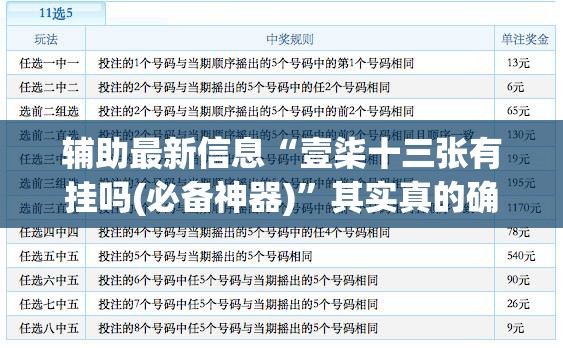 辅助最新信息“壹柒十三张有挂吗(必备神器)	”其实真的确实有挂