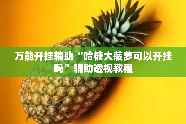 万能开挂辅助“哈糖大菠萝可以开挂吗”辅助透视教程