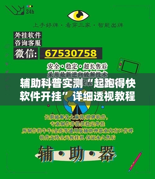辅助科普实测“起跑得快软件开挂”详细透视教程