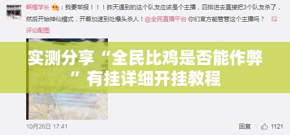 实测分享“全民比鸡是否能作弊”有挂详细开挂教程