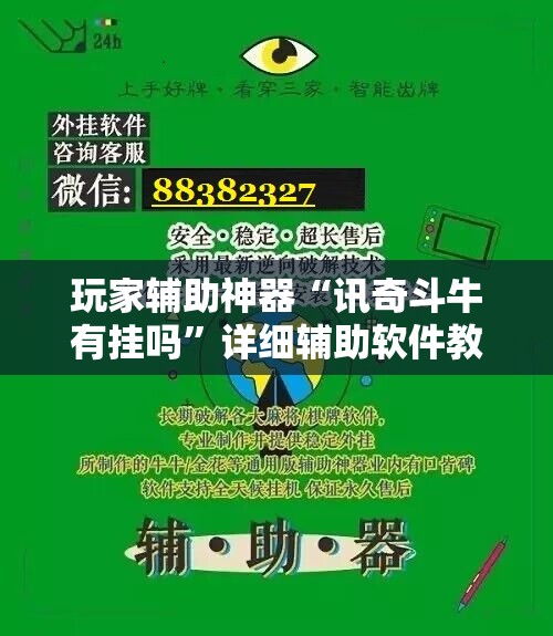 玩家辅助神器“讯奇斗牛有挂吗”详细辅助软件教程