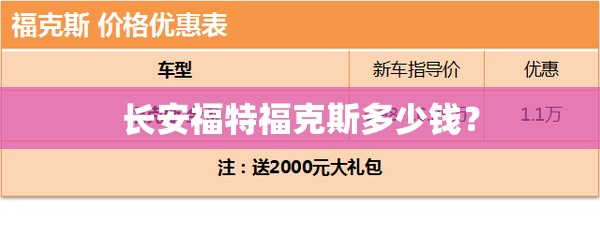 长安福特福克斯多少钱? 长安福特福克斯多少钱?