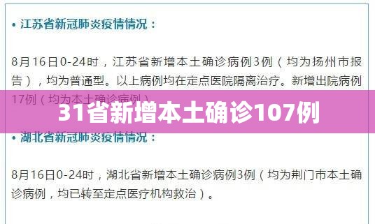 31省新增本土确诊107例/31省区市新增本土确诊87例 31省新增本土确诊107例/31省区市新增本土确诊87例