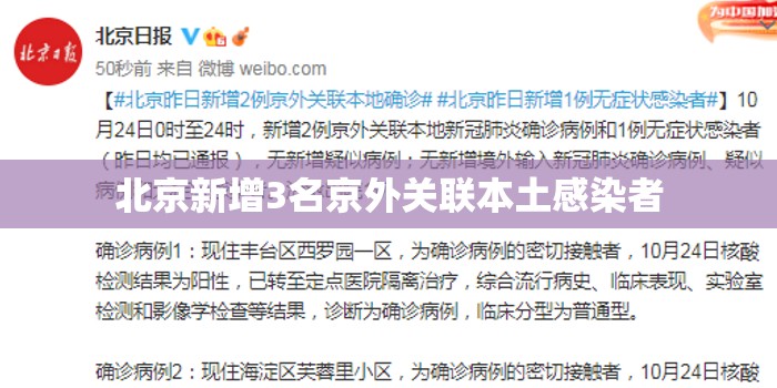 北京新增3名京外关联本土感染者(北京新增感染者治愈人数) 北京新增3名京外关联本土感染者(北京新增感染者治愈人数)