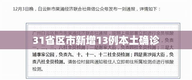 【31省区市新增13例本土确诊,31省区市新增48例本土确诊病例】 【31省区市新增13例本土确诊,31省区市新增48例本土确诊病例】