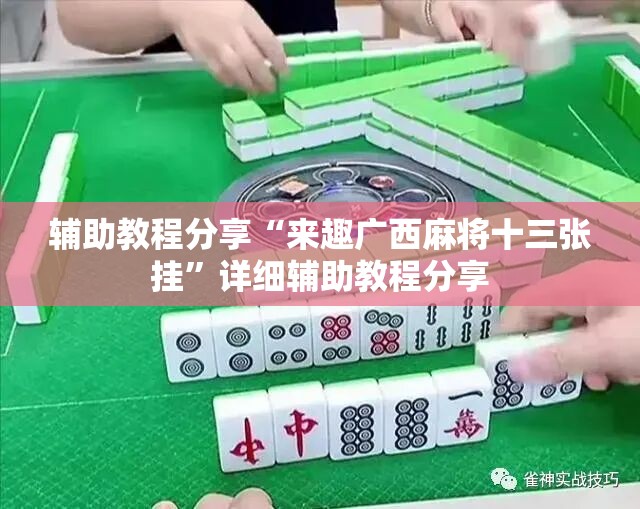 辅助教程分享“来趣广西麻将十三张挂”详细辅助教程分享