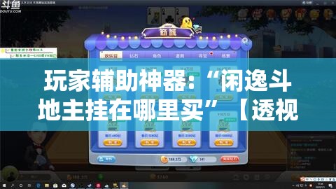 玩家辅助神器:“闲逸斗地主挂在哪里买	”【透视软件教程分享】
