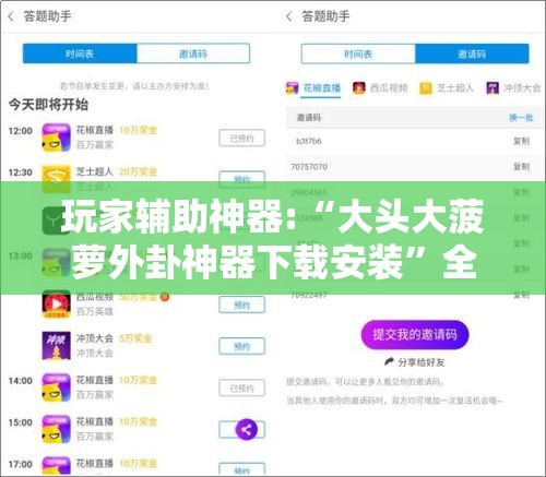 玩家辅助神器:“大头大菠萝外卦神器下载安装	”全程揭秘开挂教程