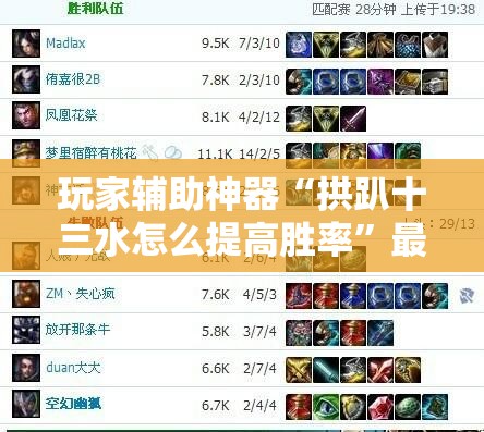 玩家辅助神器“拱趴十三水怎么提高胜率”最新辅助详细教程