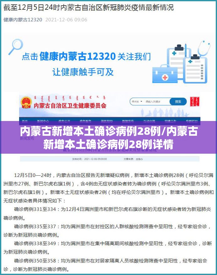 内蒙古新增本土确诊病例28例/内蒙古新增本土确诊病例28例详情