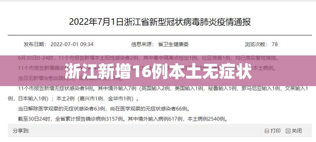 浙江新增16例本土无症状/浙江新增16例本土无症状感染者 浙江新增16例本土无症状/浙江新增16例本土无症状感染者