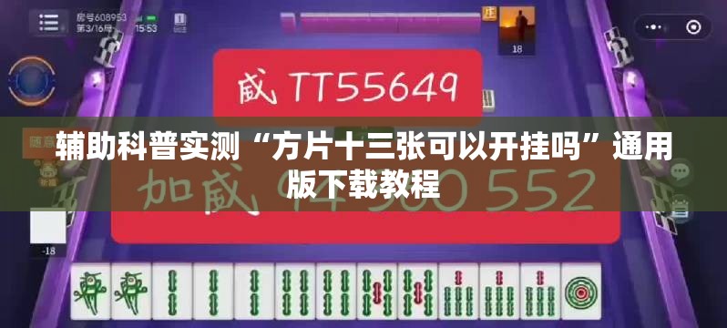 辅助科普实测“方片十三张可以开挂吗”通用版下载教程