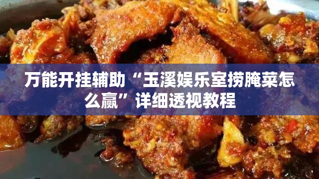 万能开挂辅助“玉溪娱乐室捞腌菜怎么赢”详细透视教程