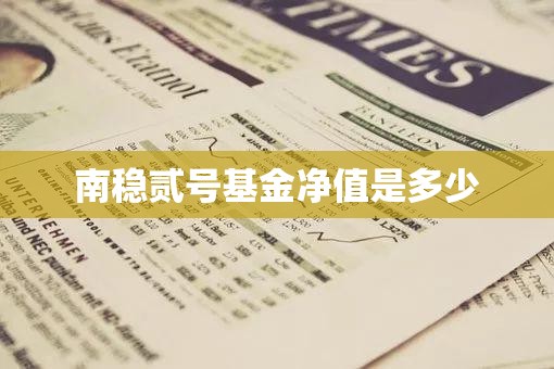 南稳贰号基金净值是多少 南稳贰号基金净值是多少