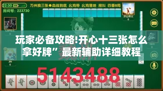 玩家必备攻略!开心十三张怎么拿好牌”最新辅助详细教程