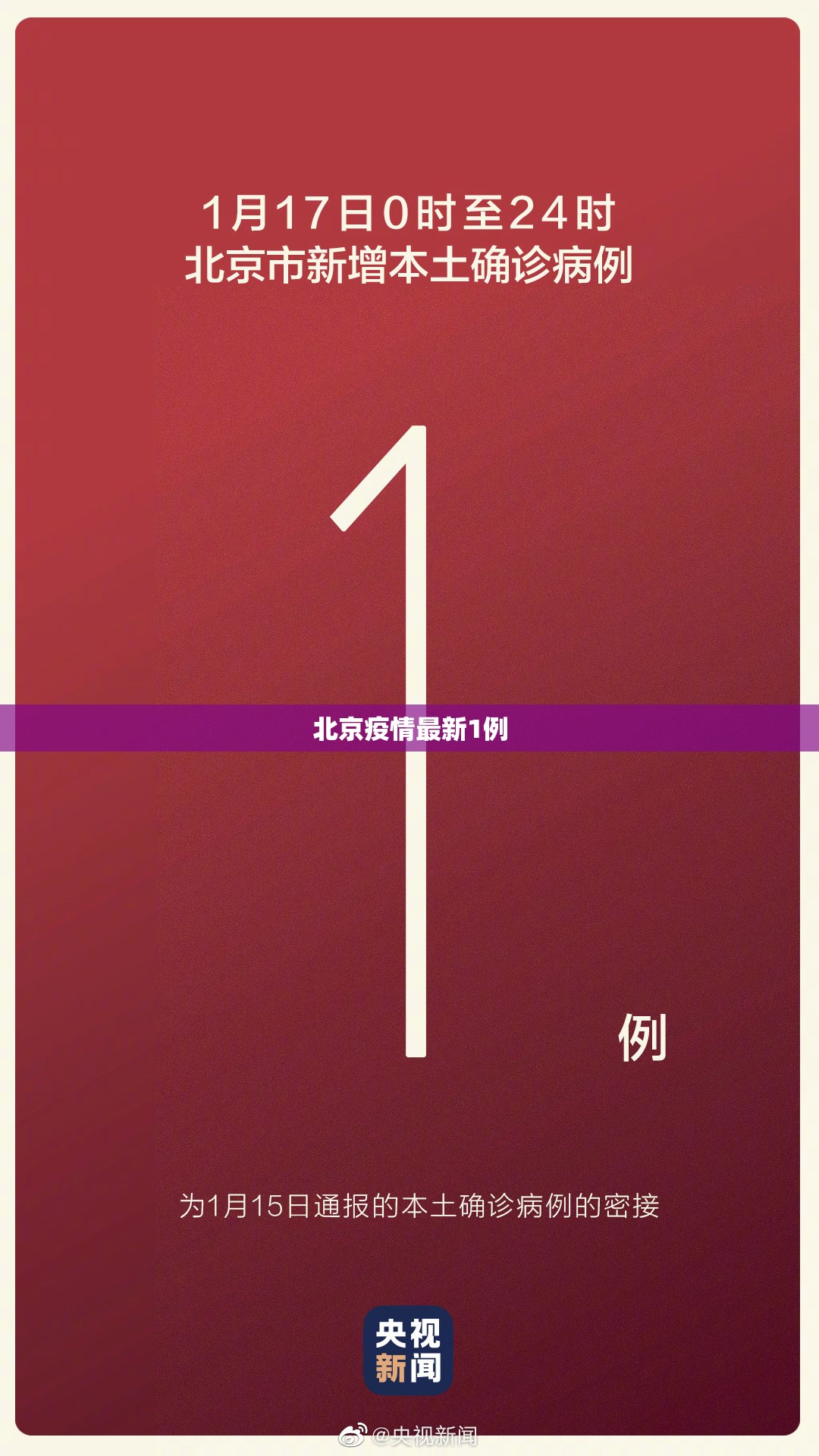 【北京疫情最新1例,北京疫情最新情况通报】