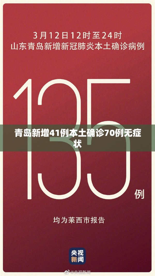 青岛新增41例本土确诊70例无症状/青岛无症状感染者最新消息