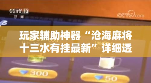 玩家辅助神器“沧海麻将十三水有挂最新	”详细透视教程