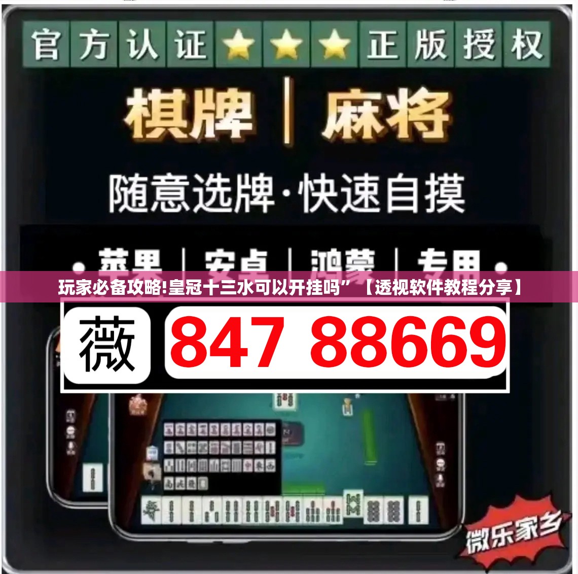 玩家必备攻略!皇冠十三水可以开挂吗”【透视软件教程分享】