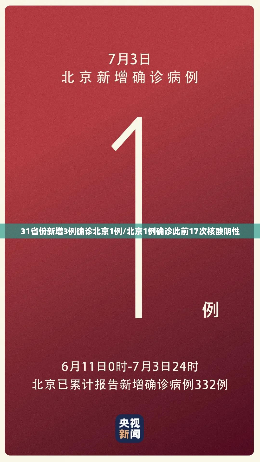 31省份新增3例确诊北京1例/北京1例确诊此前17次核酸阴性 31省份新增3例确诊北京1例/北京1例确诊此前17次核酸阴性