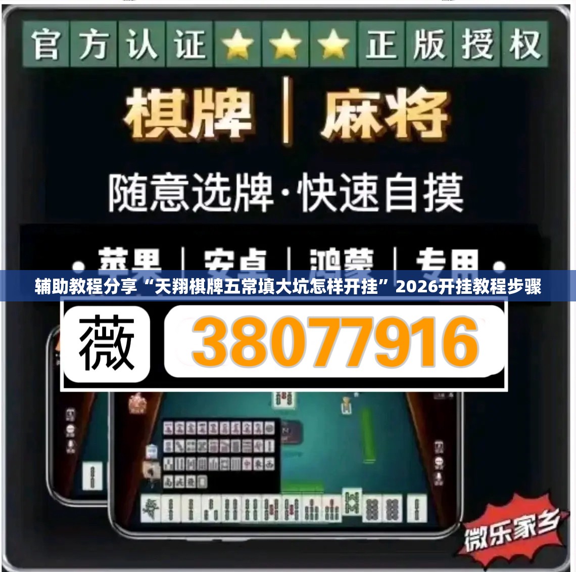 辅助教程分享“天翔棋牌五常填大坑怎样开挂”2026开挂教程步骤