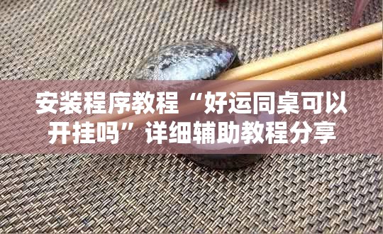 安装程序教程“好运同桌可以开挂吗	”详细辅助教程分享