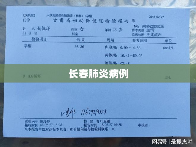 长春肺炎病例(吉林肺炎ct报告单)