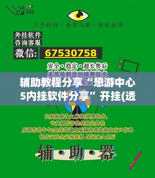 辅助教程分享“想游中心5内挂软件分享”开挂(透视)辅助教程