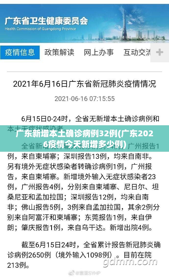 广东新增本土确诊病例32例(广东2026疫情今天新增多少例) 广东新增本土确诊病例32例(广东2026疫情今天新增多少例)