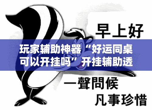 玩家辅助神器“好运同桌可以开挂吗	”开挂辅助透视教程
