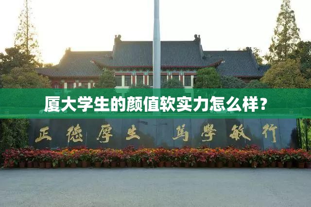 厦大学生的颜值软实力怎么样? 厦大学生的颜值软实力怎么样?