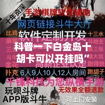 科普一下白金岛十胡卡可以开挂吗”【透视软件教程分享】