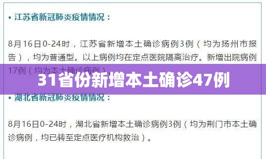 31省份新增本土确诊47例/31省区市新增57例本土确诊