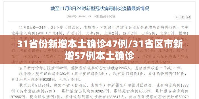 31省份新增本土确诊47例/31省区市新增57例本土确诊