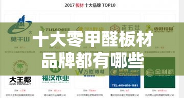 十大零甲醛板材品牌都有哪些