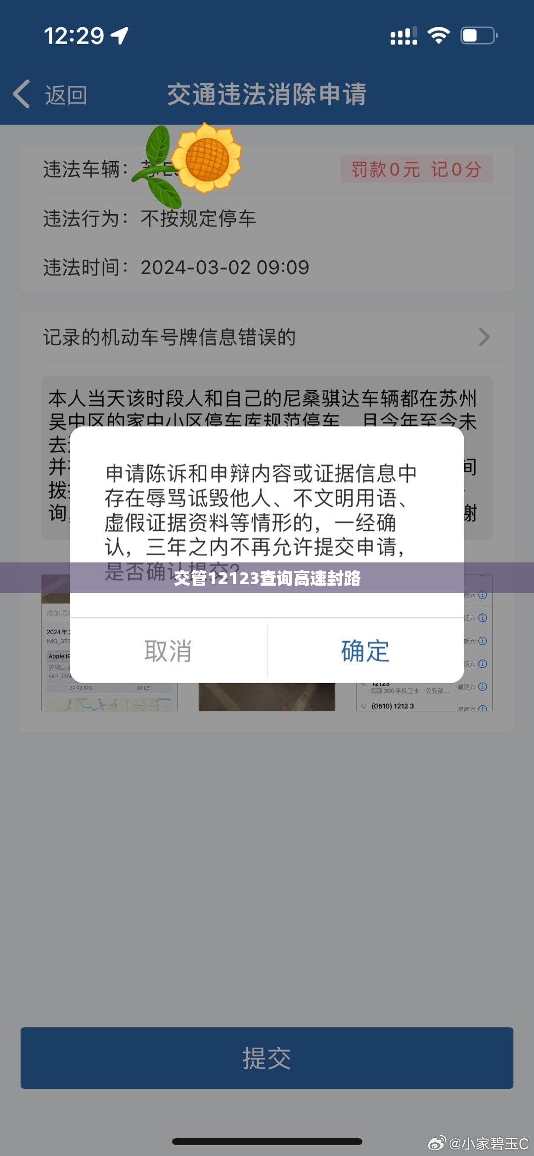 交管12123查询高速封路