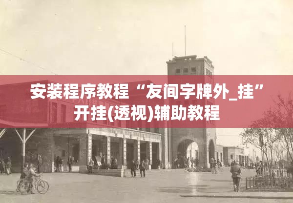 安装程序教程“友间字牌外_挂”开挂(透视)辅助教程