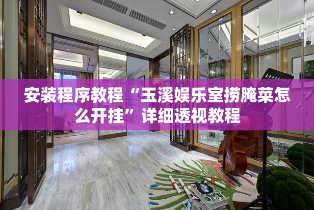 安装程序教程“玉溪娱乐室捞腌菜怎么开挂	”详细透视教程