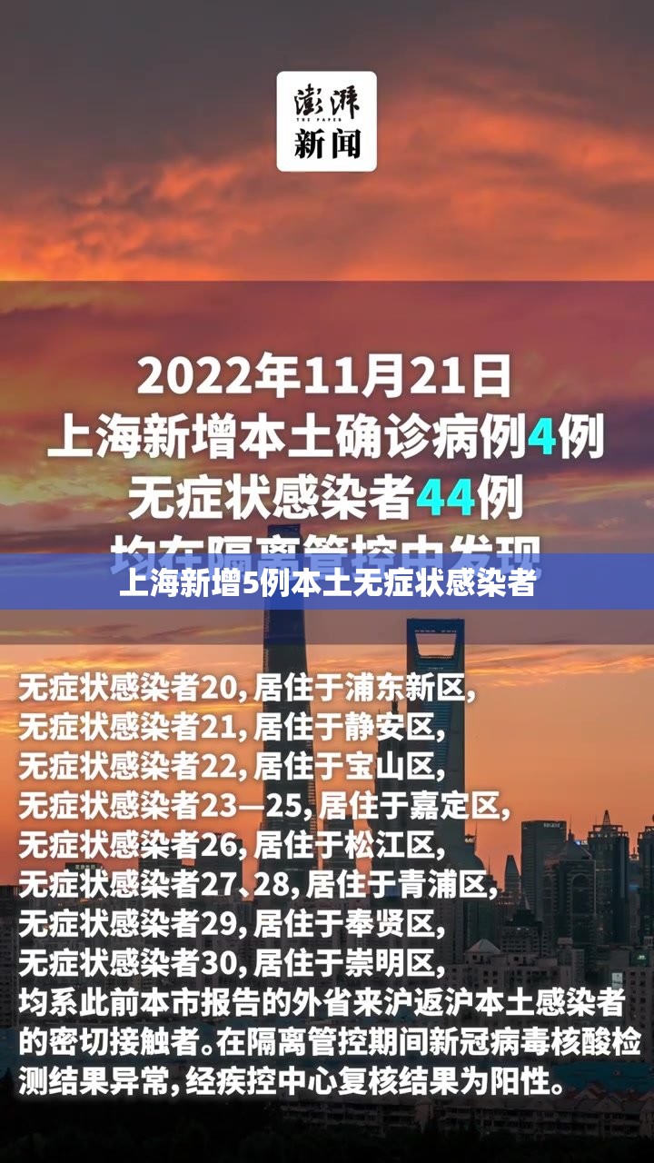 【上海新增5例本土无症状感染者,上海新冠病毒2026年症状有哪些表现呢】