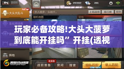 玩家必备攻略!大头大菠萝到底能开挂吗	”开挂(透视)辅助教程